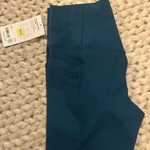 Athleta Teal High-Waisted shorts S